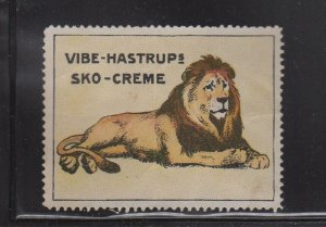 Danish Advertising Stamp- Vibe Hastrup's Shoe Cream - NG