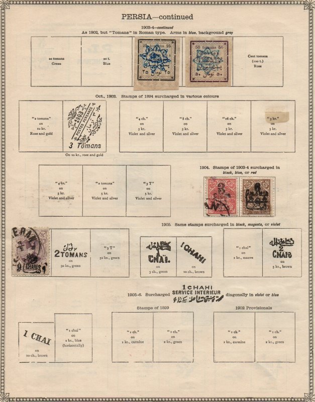 MIDDLE EAST: 1903-1904 Examples - Ex-Old Time Collection - 2 Sides Page (39847)