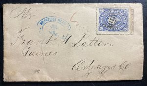 1886 Mexico Vintage Cover To New York USA