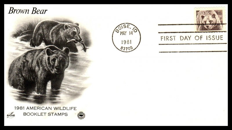 US 1880-1889 Wildlife PCS Artcraft Variety Set of Ten U/A FDC