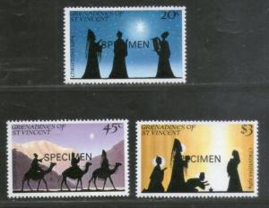 St. Vincent Grenadines 1984 Christmas Celebration Camel SPECIMEN Sc 469-71 MN...