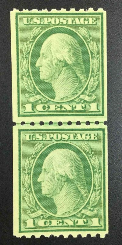 MOMEN: US STAMPS #448 LINE PAIR MINT OG NH LOT #74919*