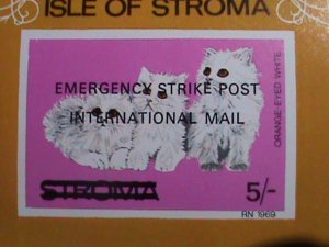 ISLE OF STROMA 1969 INTERNATIONAL MAIL -LOVELY CATS-IMPERF- MNH S/S VERY FINE