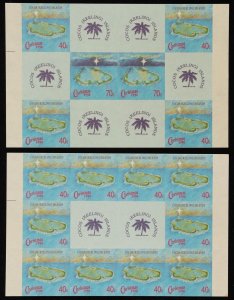 COCOS (KEELING) ISLANDS 1990 Christmas $3 & $4 booklets. MNH **. Retail $77.