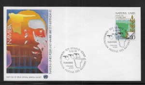 UN Geneva 86 Independent Namibia Geneva Cachet FDC First Day Cover