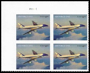 PCBstamps  US #4144 PB $18.40(4x$4.60)Air Force One, Priority Mail, MNH, (PB-1a)