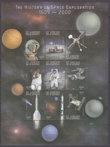1999 St Vincent Grenadines 4629-4637KL The history of space exploration
