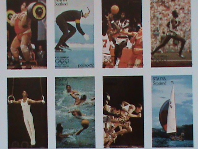 ​STAFFA SCOTLAND STAMP:1976 OLYMPIC GAMES MONTREAL IMPERF- MNH - MINI SHEET