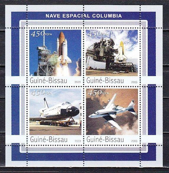 Guinea Bissau, Mi cat. 2072-2075. Space Shuttle sheet of 4. ^