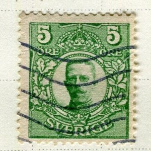 SWEDEN; 1910 early Gustav definitive issue fine used 5ore. ,