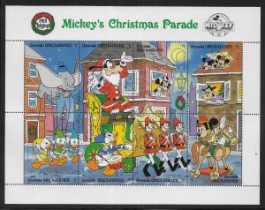 Grenada Grenadines 1021 Disney 1988 Christmas mini-sheet MNH c.v. $3.60 (fr)