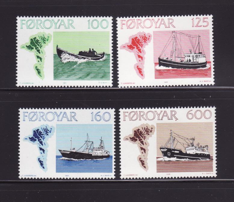 Faroe Islands 24-27 Set MHR Ships, Boats (C)