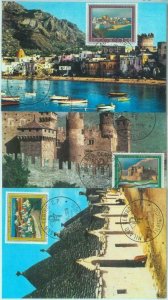 83575 -  ITALY - Postal History - Set of 3  MAXIMUM CARDS - ARCHITECTURE 1976