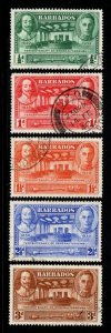 Barbados #202-206 used