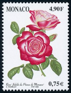 Monaco 1999 Flowers 4f.90 Rose Jubilé du Prince de Monaco SG2403 MNH