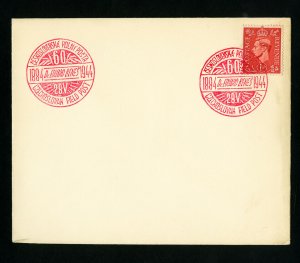 Czechoslovakia 1944 Field Post Cover Special Cancel Tying Great Britain Stamp