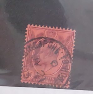 MALAYA SINGAPORE  TO HONG KONG #129 STAMP USED