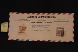 Colombia C243 & 647 on cover Cali to W. Norfolk VA (#1499)