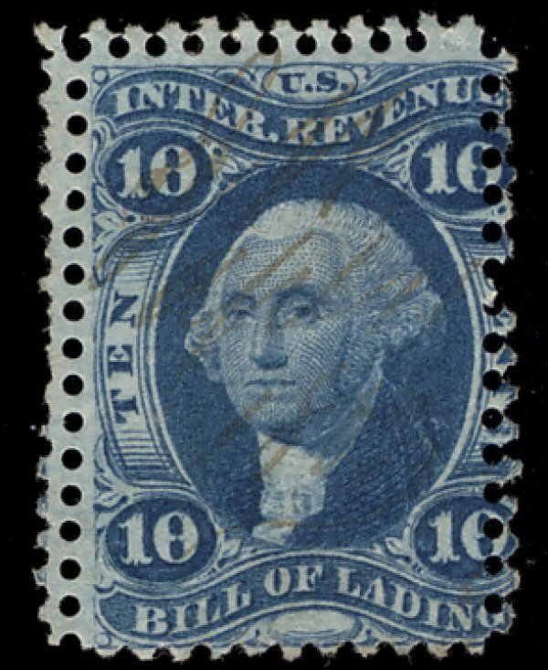 US #R32c THREE EXTRA ROWS OF PERFS, lovely town cancel, super nice, VERY RARE!