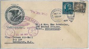 ZEPPELIN \ AVIATION first flight USA \ GERMANY - POSTAL HISTORY - 1928