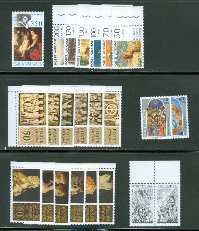 Vatican City 1977 Compete MNH Year Set