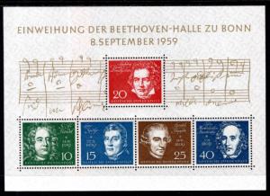 Germany 804 Music Souvenir Sheet MNH VF