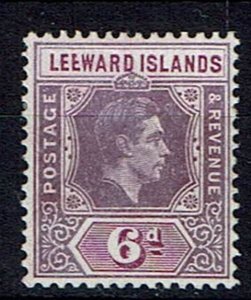 LEEWARD ISLANDS SG109ab 1942 DEEP DULL & BRIGHT PURPLE BROKEN E VAR MTD MINT (d)