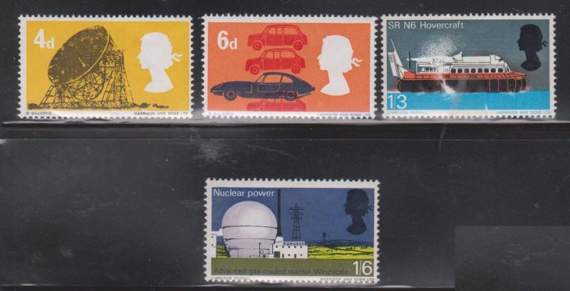 GREAT BRITAIN - Scott # 466-9 Mint Never Hinged - QEII British Technology Issue