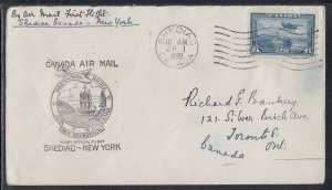 Canada FFC - Jul 1, 1939 Shediac, NB to New York, NY #2