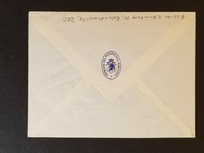 1968 Tahiti French Polynesia to Hamburg West Germany Advertising Air Mail Cover