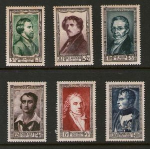 France 1951 Sc B258-263 MH