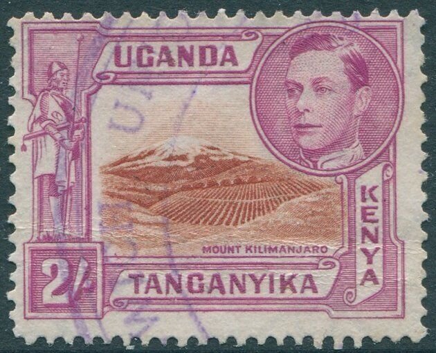 Kenya Uganda and Tanganyika 1938 SG146b 2s brown and purple KGVI killimanjaro p1