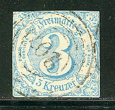 German States Thurn and Taxis Scott # 48, used
