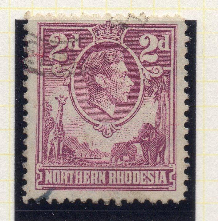 Northern Rhodesia 1950 Early GVI Issue Fine Used 2d. 107761