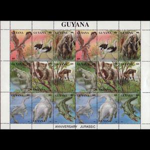 GUYANA 1993 - MI# 4154A Sheet-Dinosaurs NH