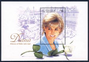 St Vincent 1997 Sc 2496-9 Diana Princess of Wales SS Stamp**