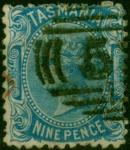 Tasmania 1871 9d Blue SG148 Good Used (2)