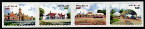 AUSTRALIA SG4076a 2013 HISTORICAL RAILWAY STATIONS SELF ADHESIVE MNH