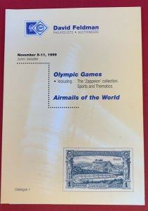 Olympic Games and Airmails of the World, David Feldman, Zurich, Nov. 9-11, 1999