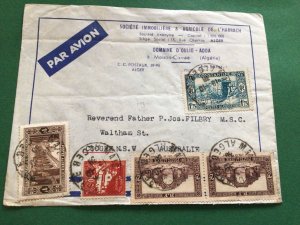 Algeria 1938 to Australia  stamps postal cover Ref 62388 