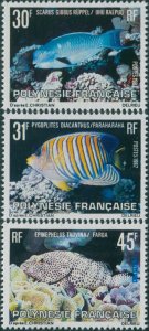 French Polynesia 1982 Sc#355-357,SG360-362 Fish set MLH