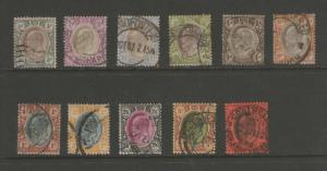 Transvaal South Africa 1904 KEVII SG 260,262-271 FU