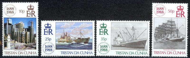 Tristan Da Cunha Sc# 439-442 MNH 1988 Lloyds of London