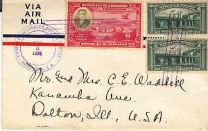 Honduras - #328 (2) & 332 on Cover   1938  