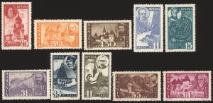 Romania Scott 558-567 VF Mint LH - 1945 Romania Liberation Issue-Complete Set