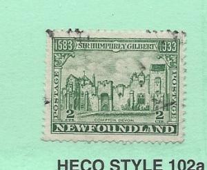 Canada (Newfoundland), 213, Compton Castle Single, Used