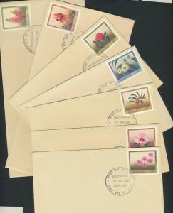 Australia PrePaid Envelopes 1982 7 issued for Flowers of 7 States