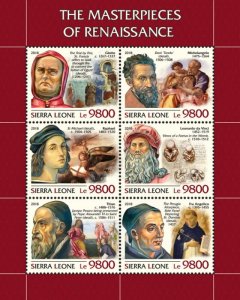 SIERRA LEONE - 2018 - Renaissance Masterpieces - Perf 6v Sheet-Mint Never Hinged