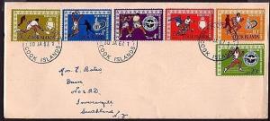 COOK IS 1967 cover Sports set of 6 - Rarotonga cancels.............33803