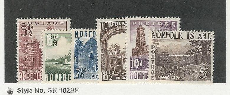 Norfolk Island, Postage Stamp, #13-18 Mint LH, 1953, JFZ